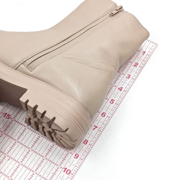 Vaneli Women Zetta Natta Ivory Leather Chelsea Platfrom Ankle Boots size 10 - Picture 5 of 11